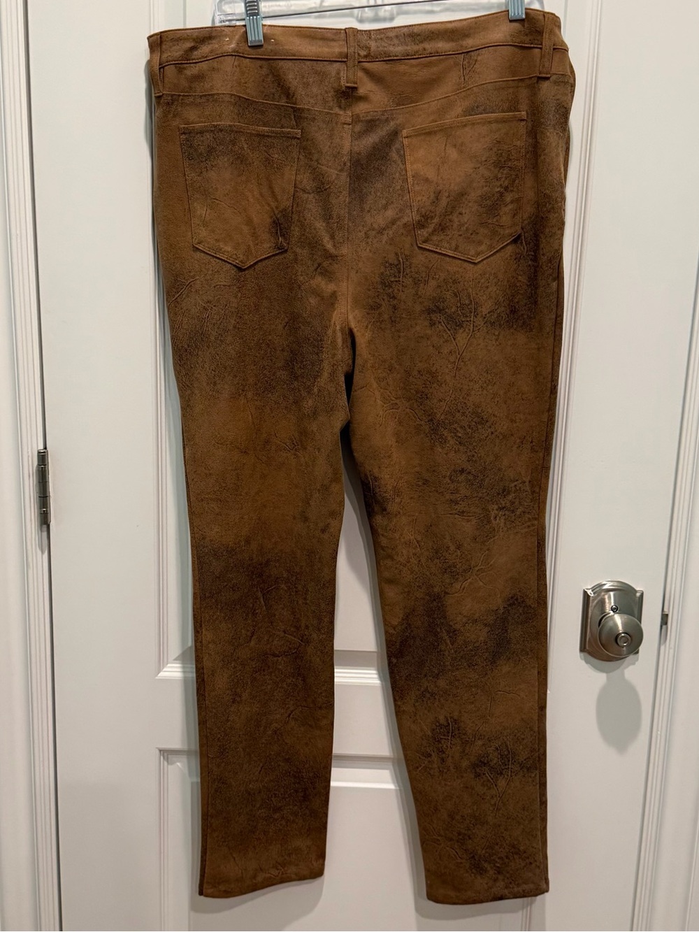Chico's Ponte 5 Pocket Slim Straight Suede-Like Brown Pant Jeans Women 14 (2.5) - Picture 4 of 6